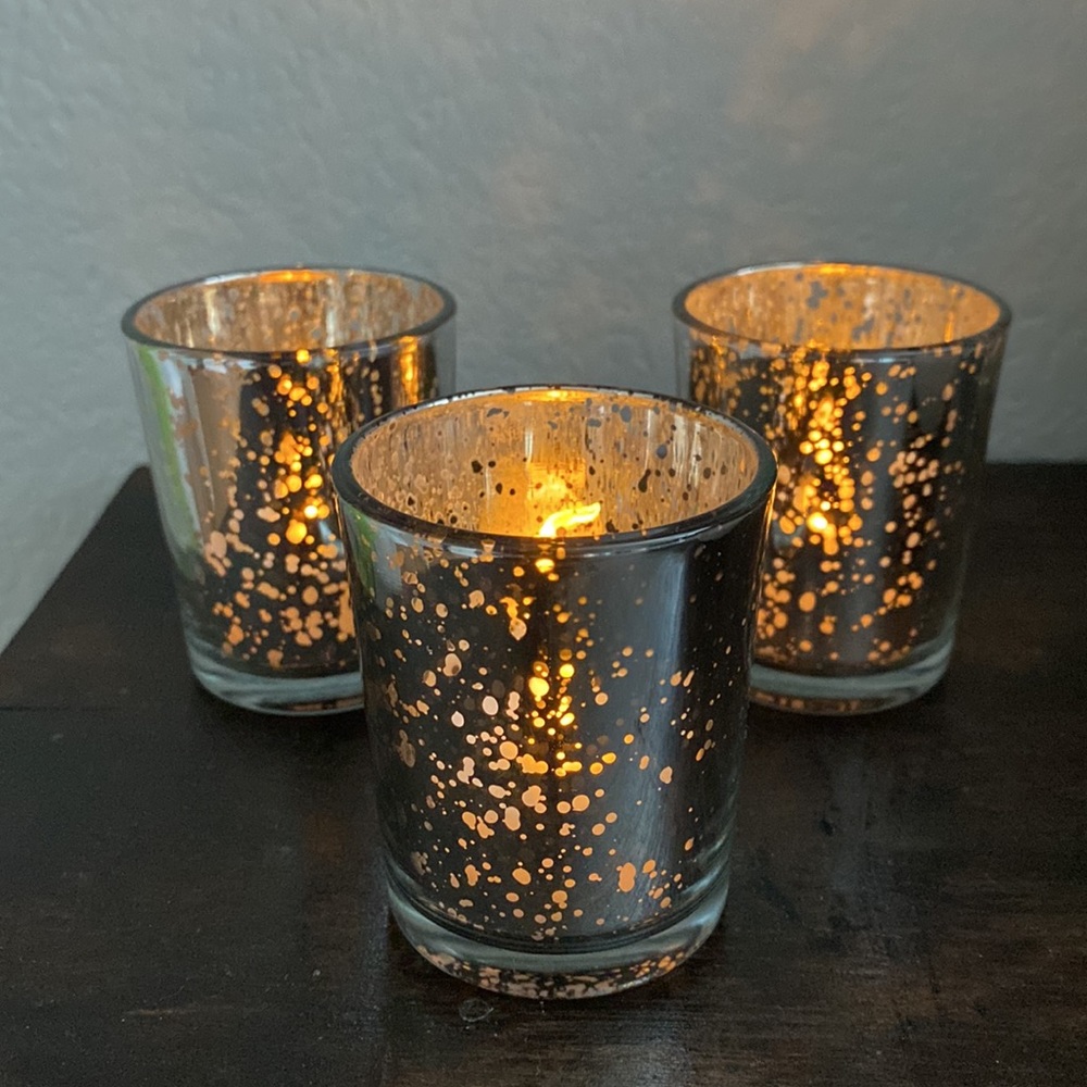 Set of 3 Candle Holders with Electric Votives
